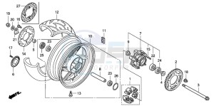 CBF600NA drawing REAR WHEEL