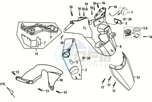 SYMPLY 50 drawing REAR FENDER - MUDGUARD