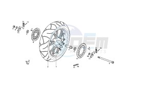 GPR NUDE SPORT - 50 CC drawing REAR WHEEL