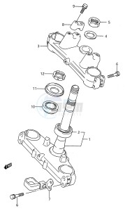 RM125 (E28) drawing STEERING STEM (MODEL K)