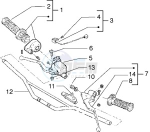 GSM 50 drawing Handlebars component parts