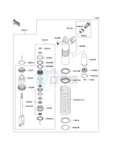 KX 250 T [KX250F] (7F) T7F drawing SHOCK ABSORBER-- S- -