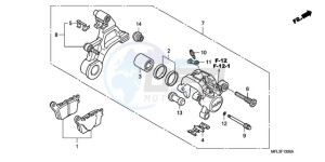 CBR1000RA9 Europe Direct - (ED / ABS MME TRI) drawing REAR BRAKE CALIPER