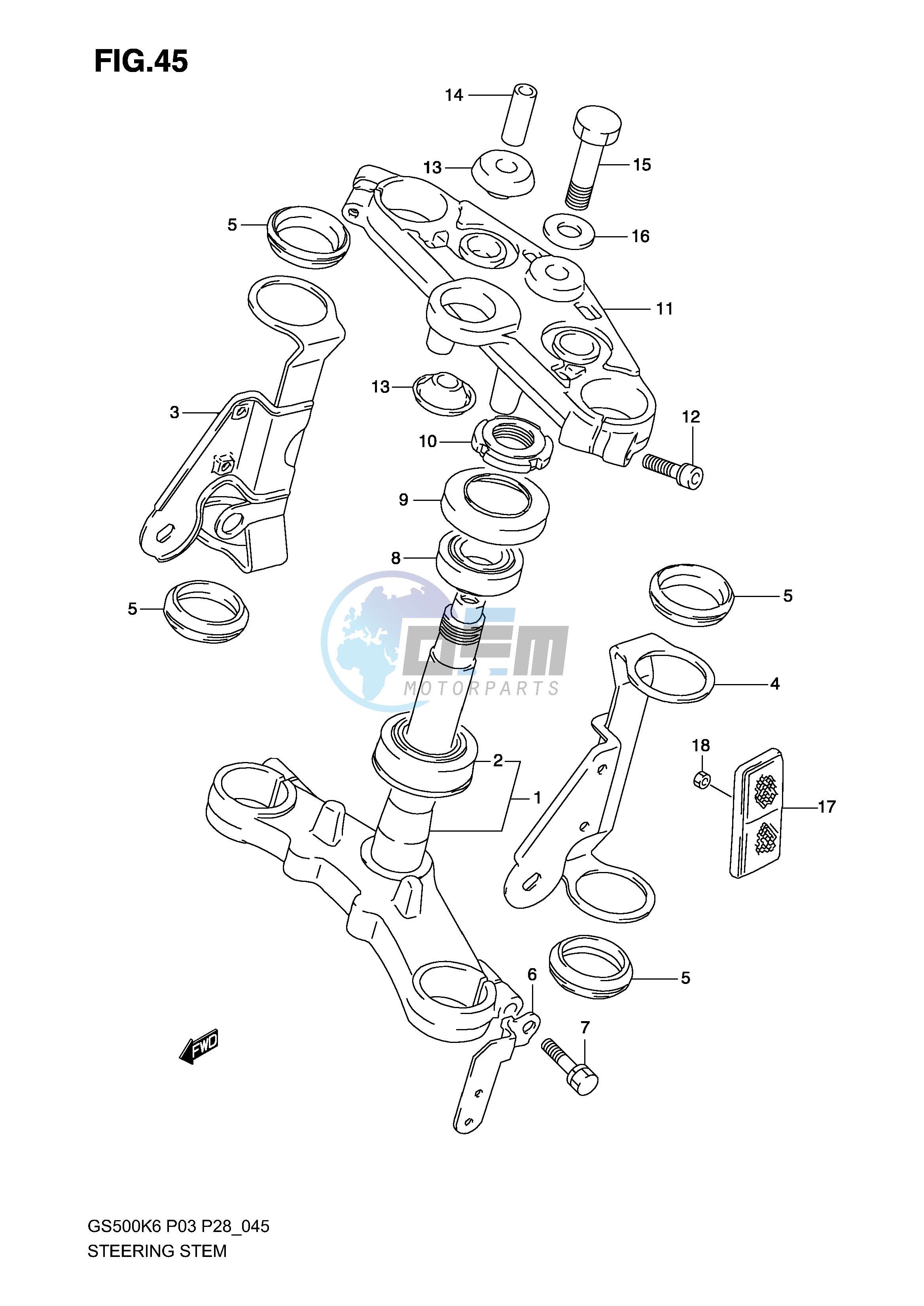 STEERING STEM (MODEL K3)