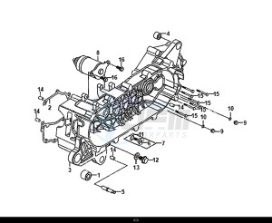 JET 14 (25 KM/H) (XC05W1-NL) (E4) (L8-M0) drawing L. CRANK CASE