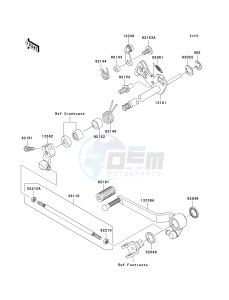 ZR 750 L [Z750 AU] (L7F-L8F) L8F drawing GEAR CHANGE MECHANISM