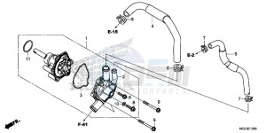 CBR500RAD CBR500R ABS UK - (E) drawing WATER PUMP