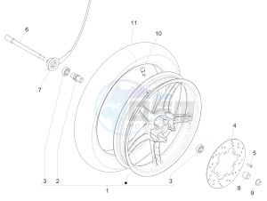 LIBERTY 125 4T E4 POSTE (EMEA) drawing Front wheel