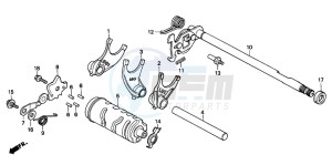 CMX250C REBEL drawing GEARSHIFT DRUM