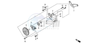 NX250 drawing OIL PUMP