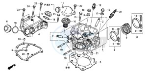 TRX420FE FOURTRAX ES drawing CYLINDER HEAD