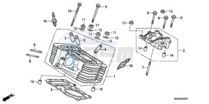 VT750C9 Australia - (U / MME) drawing REAR CYLINDER HEAD