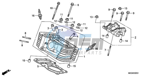 REAR CYLINDER HEAD