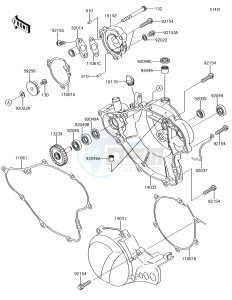 KX65 KX65AFF EU drawing Engine Cover(s)