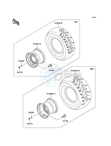 KVF360 4x4 KVF360A8F EU GB drawing Tires