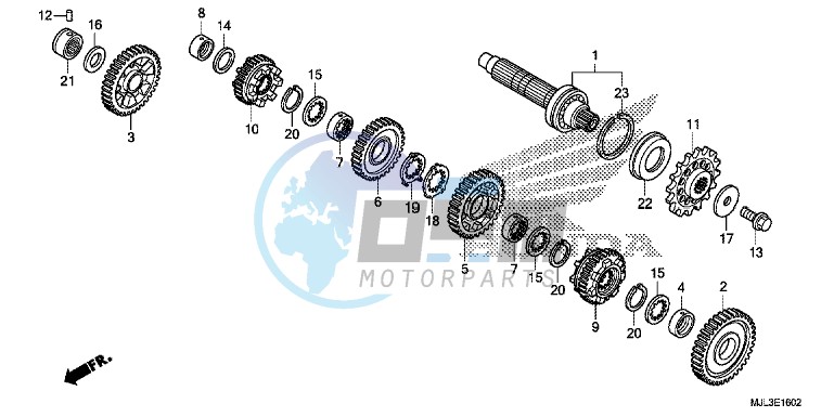 TRANSMISSION (COUNTERSHAFT) (NC700XD/ 750XD)