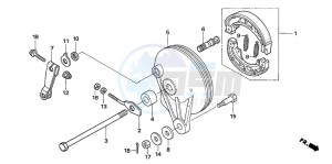 ANF125T drawing REAR BRAKE PANEL (ANF1256/7/T6)