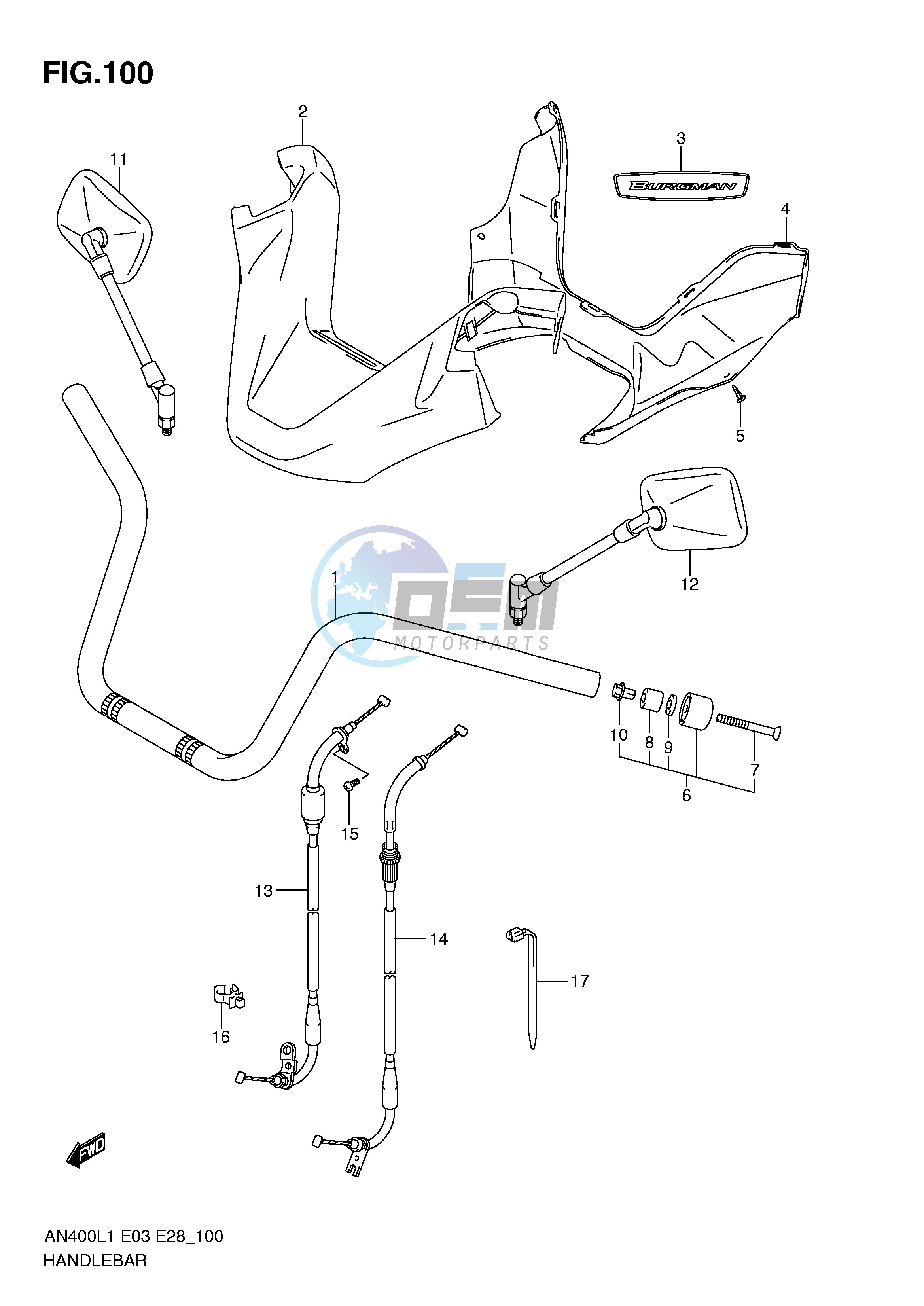 HANDLEBAR (AN400L1 E3)