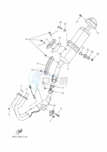 XTZ690 TENERE 700 (BW31) drawing EXHAUST