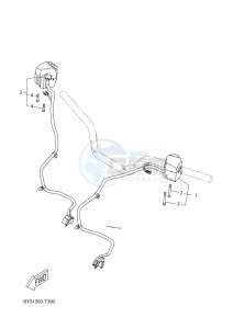 CZD300-A XMAX 300 (BY35) drawing HANDLE SWITCH & LEVER