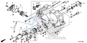 TRX420TE1H Europe Direct - (ED) drawing FRONT CRANKCASE COVER (TRX420FE1/FM1/FM2/TE1/TM1)