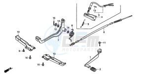 TRX200D FOURTRAX 200 drawing PEDAL