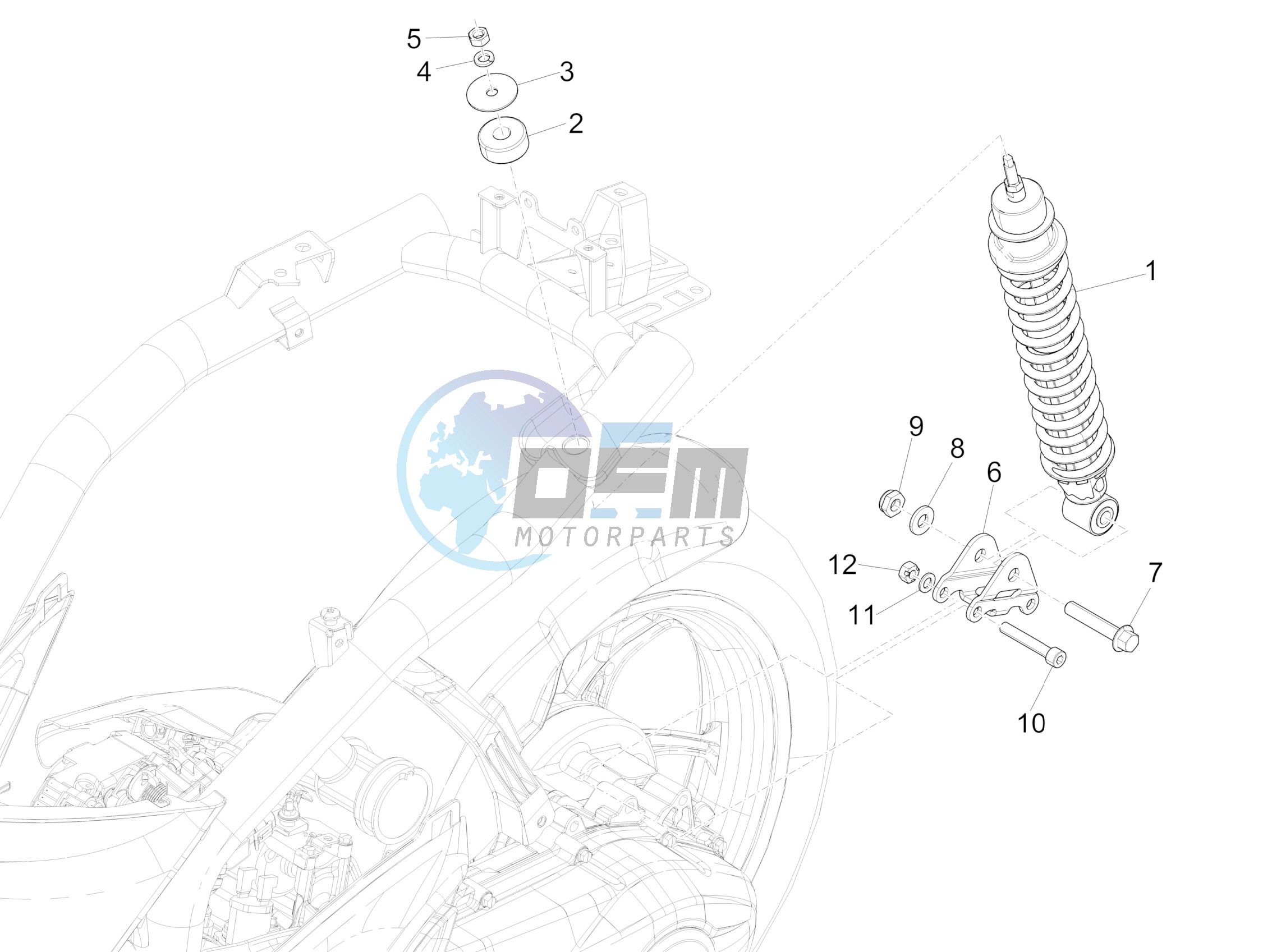 Rear suspension - Shock absorber/s