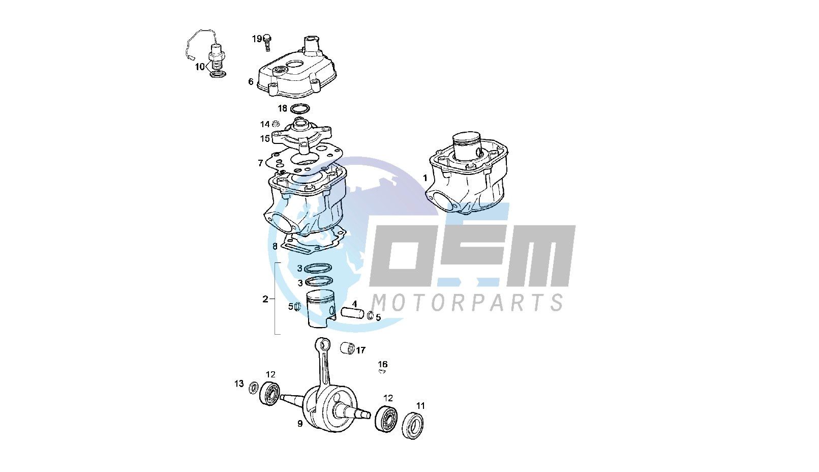 CRANKSHAFT - CYLINDER - CYLINDER HEAD