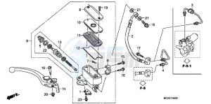 ST1300AE Pan Europoean - ST1300 UK - (E) drawing FRONT BRAKE MASTER CYLINDER