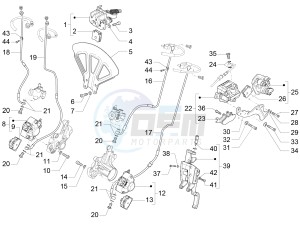 MP3 500 LT Business (EMEA) drawing Brakes pipes - Calipers (ABS)