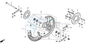 CR85R drawing REAR WHEEL