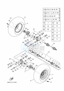 YFM450FWBD KODIAK 450 (BB5M) drawing REAR WHEEL