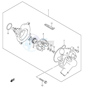 GSX-R750 (E2) drawing WATER PUMP