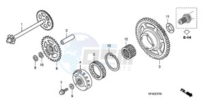 CBF1000TA Europe Direct - (ED / ABS) drawing STARTING CLUTCH