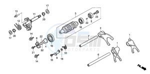 CBF1000 drawing GEARSHIFT DRUM