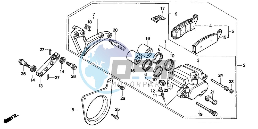 REAR BRAKE CALIPER