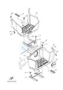 YFM700FWAD YFM70GPLH GRIZZLY 700 EPS (B1A6) drawing STAND & FOOTREST