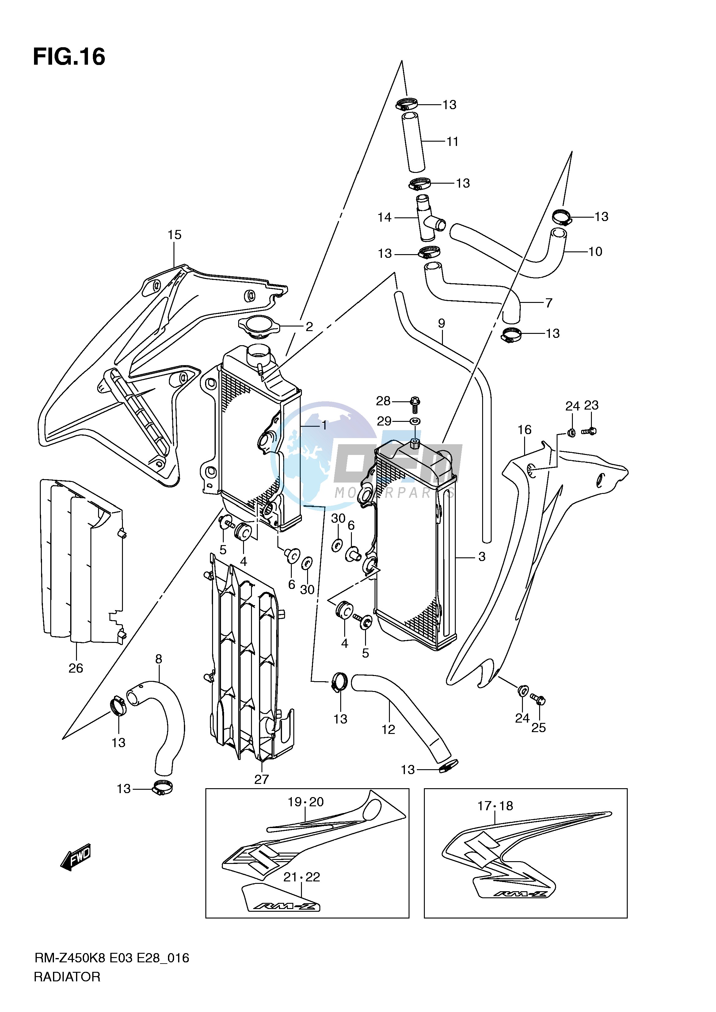 RADIATOR (RM-Z450K8 K9)