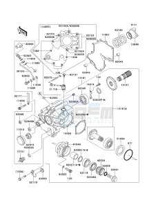 VN 1600 B [VULCAN 1600 MEAN STREAK] (B6F-B8FA) B8F drawing FRONT BEVEL GEAR