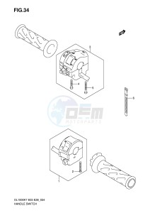 DL1000 (E3-E28) V-Strom drawing HANDLE SWITCH