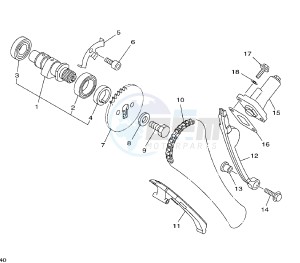 XT R BRA 125 drawing CAMSHAFT AND TIMING CHAIN