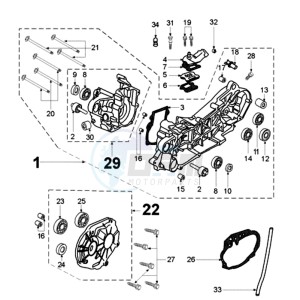 VIVA SL2A BE drawing CRANKCASE