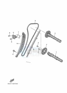 YXF850E YXF85WPBL (BAR7) drawing CAMSHAFT & CHAIN