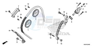 CB600FD Hornet 3ED drawing CAM CHAIN/ TENSIONER