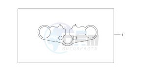 CBR600RA9 UK - (E / ABS) drawing TOP BRIDGE COVER