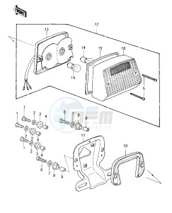 KZ 1000 E [SHAFT] (E1-E2) [SHAFT] drawing TAILLIGHT