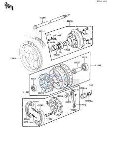 KZ 250 L [CSR BELT] (L1) [CSR BELT] drawing REAR HUB_BRAKE_BELT