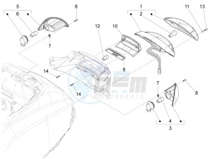 SXL 125 4T 3V drawing Rear headlamps - Turn signal lamps