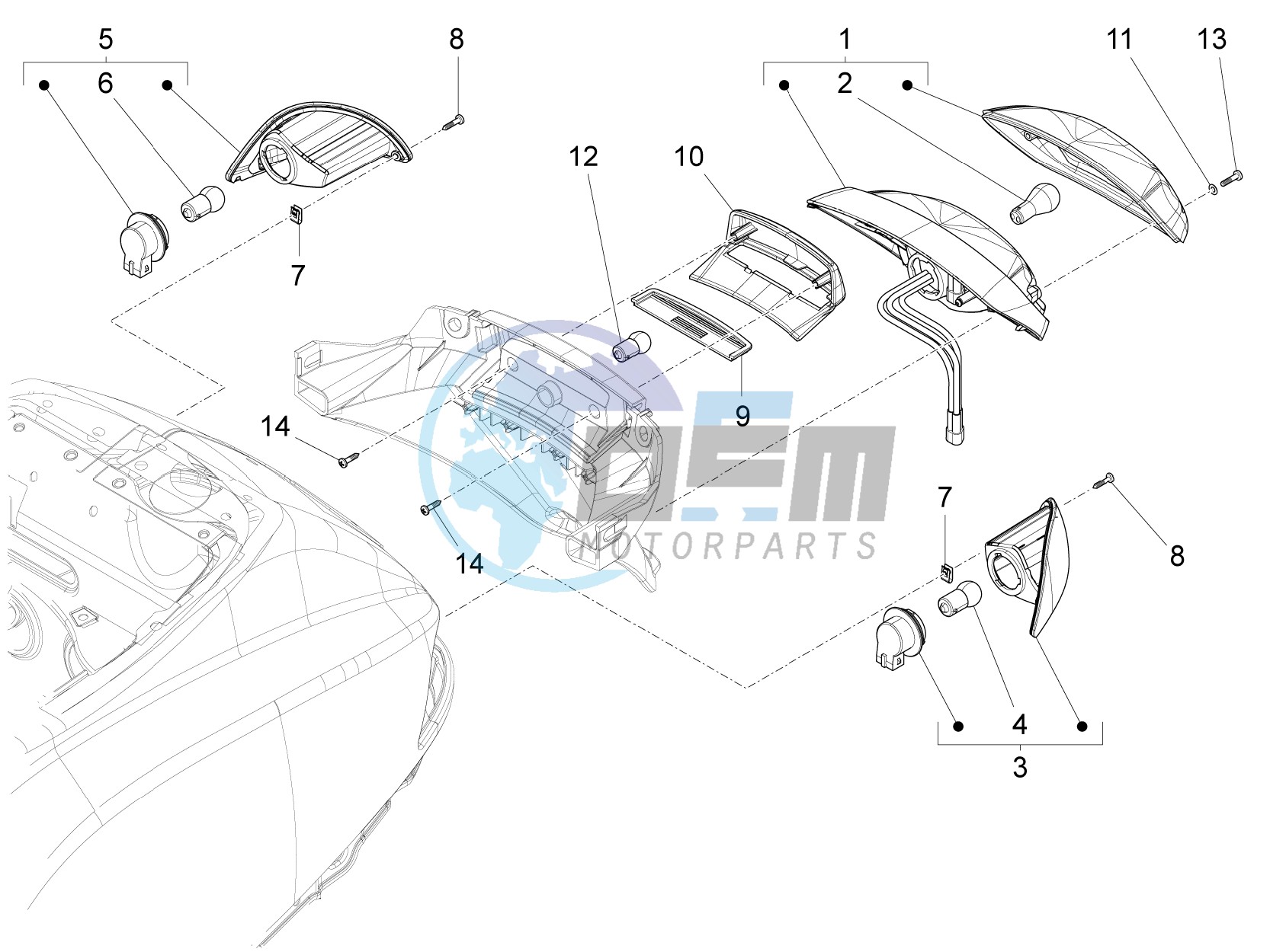 Rear headlamps - Turn signal lamps