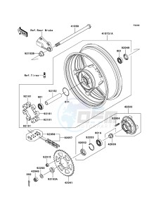 Z750S ZR750K6F FR GB XX (EU ME A(FRICA) drawing Rear Hub